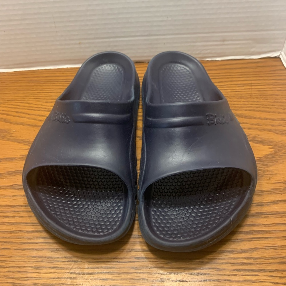 Stylish Birkenstock Birki’s Blue Slide Sandals size 36 easy on and off